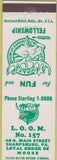 Matchbook Cover - Matchbook Cover Moose Lodge Sharpsburg PA