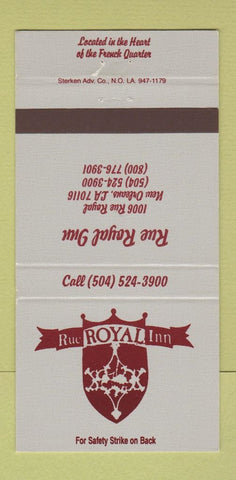 Matchbook Cover - Rue Royal Inn New Orleans LA 30 Strike