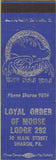 Matchbook Cover - Matchbook Cover Moose Lodge Sharon PA