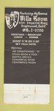 Matchbook Cover - Sky Villa Hotel Inglewood CA 30 Strike