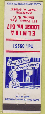 Matchbook Cover - Matchbook Cover Moose Lodge Elmira NY