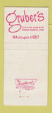 Matchbook Cover - Gruber's Shaker Heights OH WEAR 30 Strike
