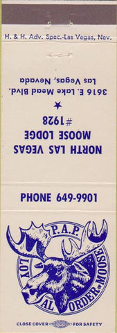 Matchbook Cover - Matchbook Cover Moose Lodge Las Vegas NV