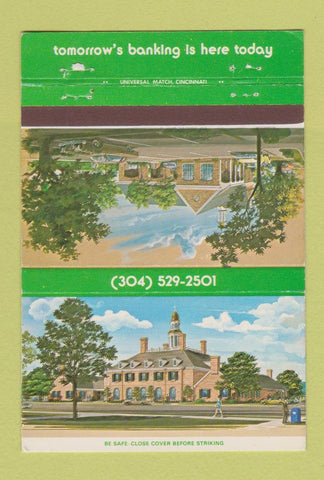 Matchbook Cover - 20th Street Bank Huntington WV WEAR 40 Strike