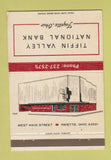 Matchbook Cover - Tiffin Valley National Bank Fayette OH 40 Strike