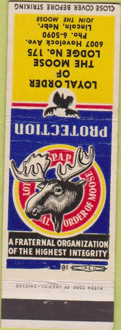 Matchbook Cover - Matchbook Cover Moose Lodge Lincoln NE