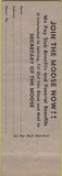 Matchbook Cover - Matchbook Cover Moose Lodge Lincoln NE