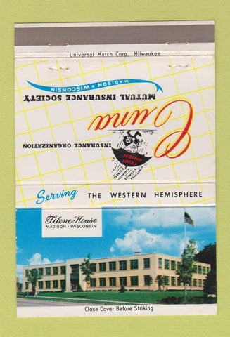 Matchbook Cover - Cuna Insurance Madison WI 40 Strike