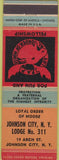 Matchbook Cover - Matchbook Cover Moose Lodge Johnson City NY
