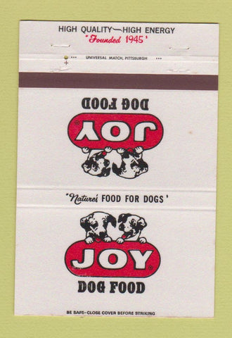 Matchbook Cover - Joy Dog Food 40 Strike