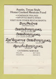 Matchbook Cover - Graciela's Mexican Restaurant  Dallas Houston TX 40 Strike