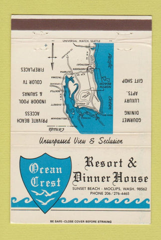 Matchbook Cover - Ocean Crest Resort Dinner House Moclips WA 40 Strike