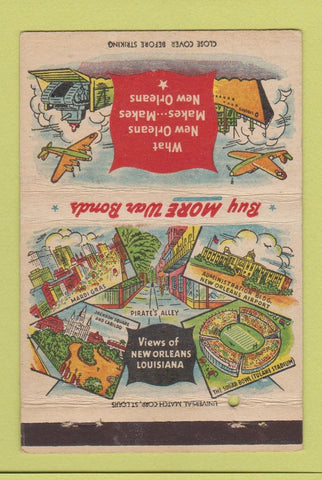 Matchbook Cover - Crescent Vending Cigarette New Orleans LA WEAR 40 Strike