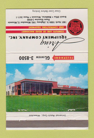 Matchbook Cover - Aring Road Machinery Milwaukee WI 40 Strike