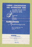 Matchbook Cover - Ramblewood Lumber Holland NY 40 Strike