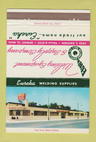 Matchbook Cover - Eureka Welding Supply Detroit MI WEAR 40 Strike