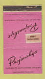Matchbook Cover - Projanskys Furs White Plains NY WORN 36 Strike