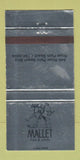Matchbook Cover - The Mallet Royal Palm Beach FL WEAR 30 Strike