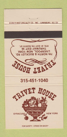 Matchbook Cover - Trivet House Syracuse NY 30 Strike
