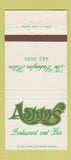 Matchbook Cover - Ashby's Restaurant Bar Washington Hilton 30 Strike