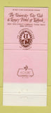 Matchbook Cover - University City Club Lubbock TX 30 Strike