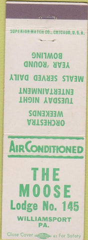 Matchbook Cover - Matchbook Cover Moose Lodge Williamsport PA