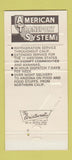 Matchbook Cover - American Transport Systems Trucking Redwood City CA 30 Strike
