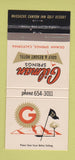 Matchbook Cover - Gilman Springs Golf Resort Hotel CA 30 Strike