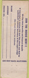 Matchbook Cover - Matchbook Cover Moose Lodge Logan WV