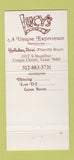 Matchbook Cover - Lucy's Corpus Christi TX Holiday Inn 30 Strike