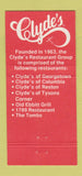Matchbook Cover - Clyde's Reston VA 30 Strike