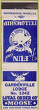 Matchbook Cover - Matchbook Cover Moose Lodge Gardenville Rosedale MD