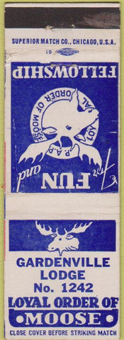 Matchbook Cover - Matchbook Cover Moose Lodge Gardenville Rosedale MD