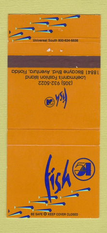 Matchbook Cover - Fish 54 Aventura FL 30 Strike