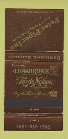 Matchbook Cover - Peter Piper Inn Sudbury ON 30 Strike