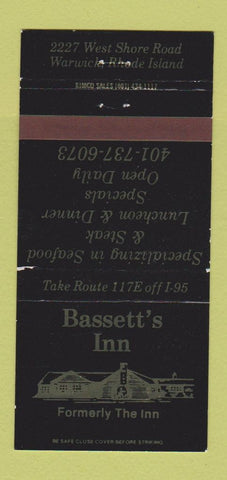 Matchbook Cover - Bassett's Inn Warwick RI WEAR 30 Strike