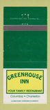 Matchbook Cover - Greenhouse Inn Colombia Charleston SC 30 Strike