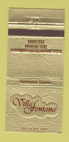 Matchbook Cover - Villa Fontana Tulsa OK 30 Strike