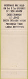 Matchbook Cover - Matchbook Cover Moose Lodge East Pittsburgh PA