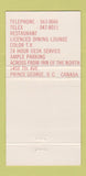Matchbook Cover - Gold Cap Motor Inn Prince George BC 30 Strike