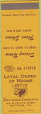 Matchbook Cover - Matchbook Cover Moose Lodge Baltimore MD