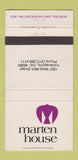 Matchbook Cover - Marten House Indianapolis IN 30 Strike
