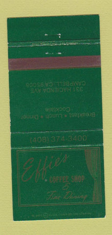 Matchbook Cover - Effie's Coffee Shop Campbell CA 30 Strike