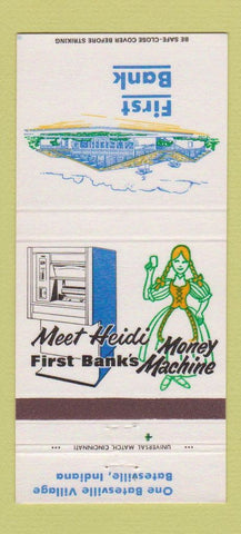 Matchbook Cover - First Bank Batesville IN girlie 30 Strike