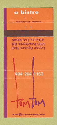 Matchbook Cover - Tom Tom Bistro Atlanta GA 30 Strike