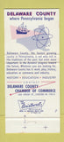 Matchbook Cover - Delawre County PA Chester Chamber of Commerce 30 Strike