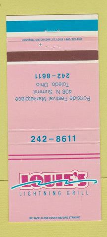 Matchbook Cover - Louie's Lightning Grill Toledo OH 30 Strike