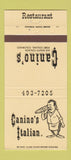 Matchbook Cover - Canino's Italian Restaurant Fort Collins Colorado 30 Strike
