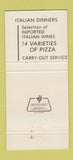 Matchbook Cover - Canino's Italian Restaurant Fort Collins Colorado 30 Strike