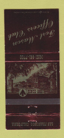 Matchbook Cover - Fort Mason Officers Club San Francisco CA WEAR 30 Strike